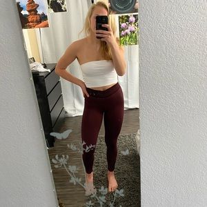 Nike Pro Maroon Athletic Leggings